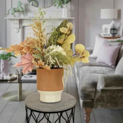 Clearance 32 in. Spring Potted Plant Table Decoration with Assorted Palms, Leaves, Hydrangea Potted Plants