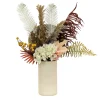 Sale 31 in. Spring Potted Plant Table Decoration with Fern Branches, Hydrangea Blooms Potted Plants