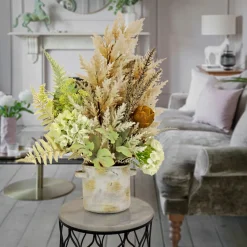 Outlet 33 in. Spring Potted Plant Table Decoration with Hydrangea Blooms, Assorted Palms Potted Plants