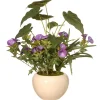 Hot 18 in. Spring Purple Flower Blooms Potted Plant in a Cream Ceramic Pot Potted Plants