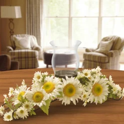 Sale 25 in. Spring Sunflower White Candleholder Potted Plants