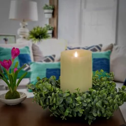 Best 16 in. Spring Table Wreath with Button Leaf Wreaths