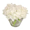 Online 8 in. Spring White Hydrangea Bouquet in Glass Vase Flower Arrangements