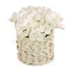 Online 10 in. Spring White Hydrangea Bouquet in White Basket Flower Arrangements