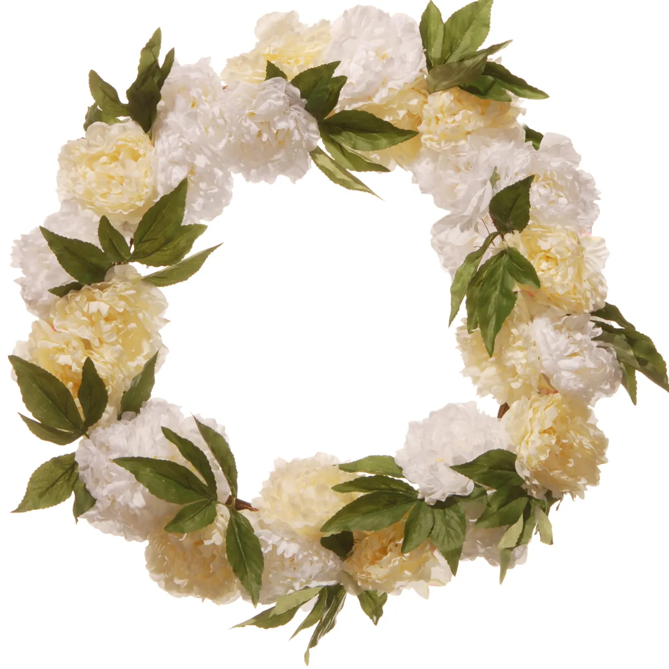 Best 24 in. Spring White Peony Wreath Wreaths