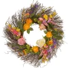Sale 24 in. Spring Wildflower Wreath with Flower Blooms, Berry Clusters, Leaves Wreaths