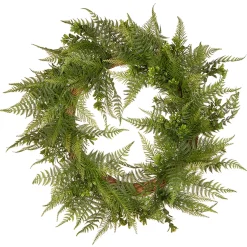 Best 22 in. Spring Wreath with Boston Fern Leaves Wreaths