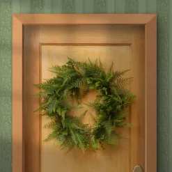 Best 22 in. Spring Wreath with Boston Fern Leaves Wreaths