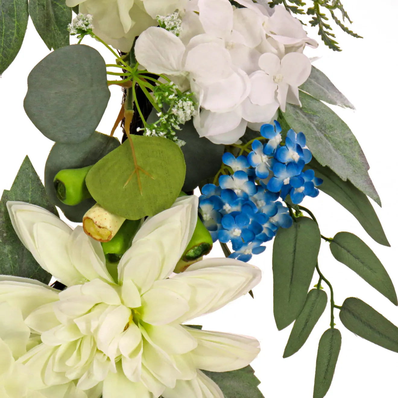 Best 24 in. Spring Wreath with Dahlia, Peony, and Hydrangea Blooms Wreaths