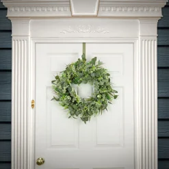 Outlet 22 in. Spring Wreath with Eucalyptus Leaves, Flowing Green Stems Wreaths