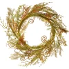 Sale 22 in. Spring Wreath with Fern Fronds, Curled Branch Sprigs, Flowing Green Stems? Wreaths