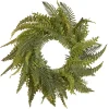 Outlet 36 in. Spring Wreath with Fern Leaves and Flowing Green Stems Wreaths