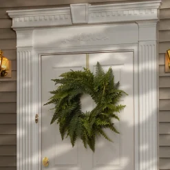 Outlet 36 in. Spring Wreath with Fern Leaves and Flowing Green Stems Wreaths