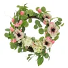 Discount 22 in. Spring Wreath with Hydrangea, Tulip, and Eucalyptus Blooms Wreaths