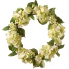 Clearance 24 in. Spring Wreath with Hydrangea Blooms, Berry Clusters, Leafy Greens Wreaths