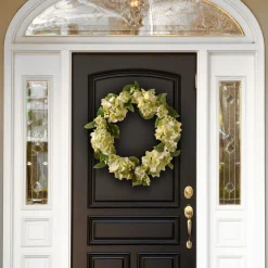 Clearance 24 in. Spring Wreath with Hydrangea Blooms, Berry Clusters, Leafy Greens Wreaths