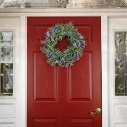 Discount 19 in. Spring Wreath with Lavender and Rosemary Wreaths