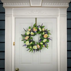 Best 24 in. Spring Wreath with Ranunculus and Astilbe Flower Blooms Wreaths