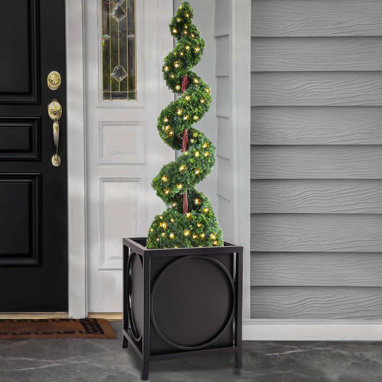 Best 23 in. St. Remy Planter, Black Color Outdoor Decor