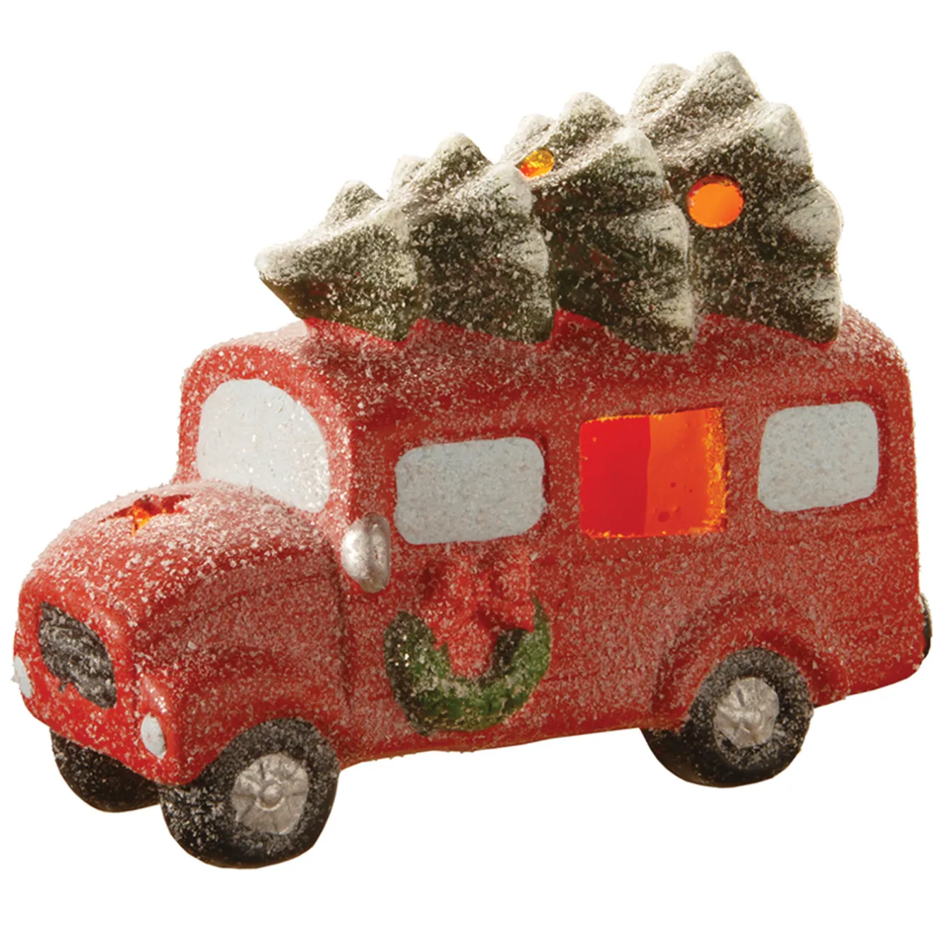 Sale 7 in. Terracotta Holiday Truck with Warm White LED Lights Decorative Accents