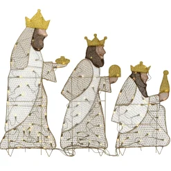 Online 42 in. Three Wisemen with LED Lights Yard Decorations