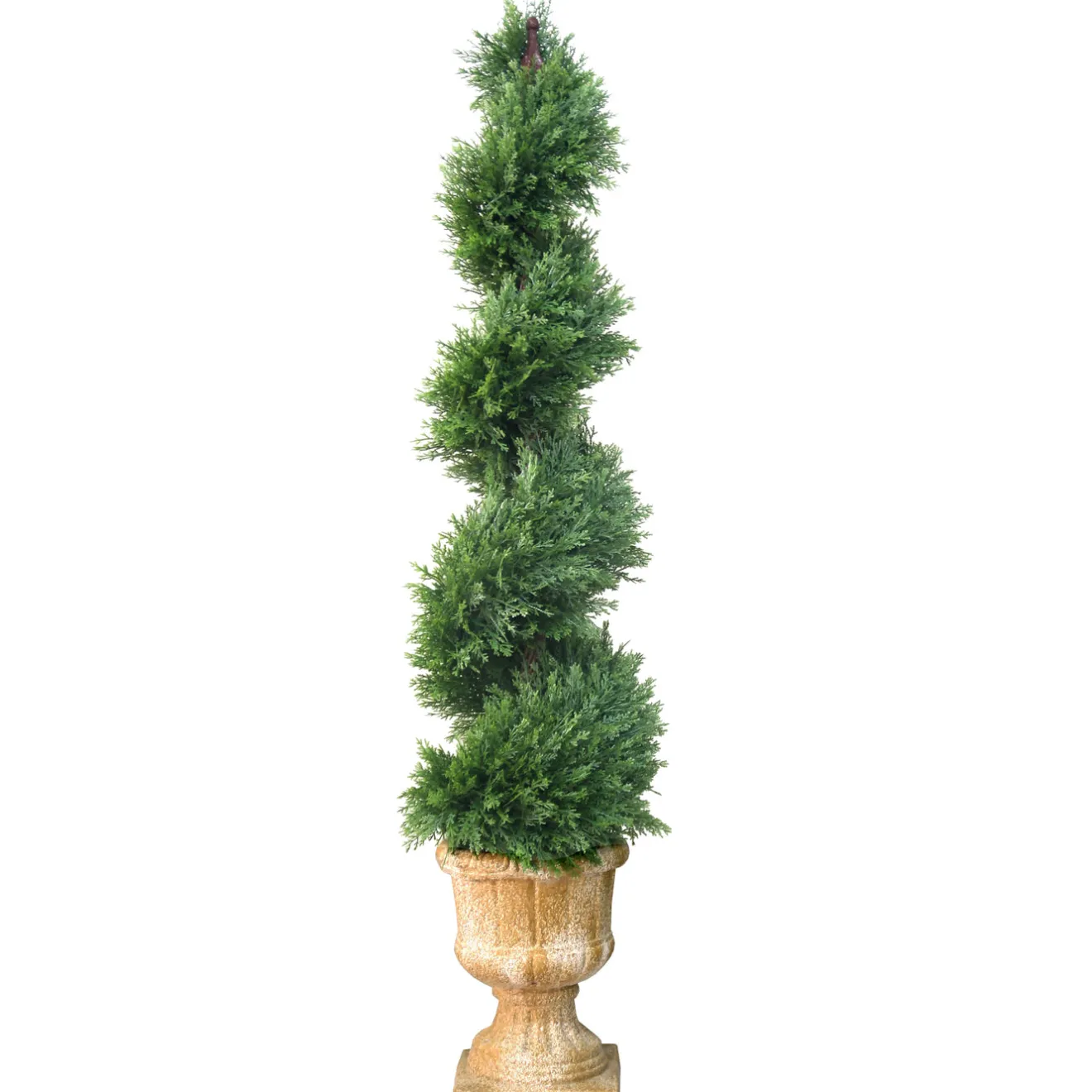 Hot 54 in. Upright Juniper Slim Spiral Topiary Tree in a Decorative Urn Topiaries & Shrubs