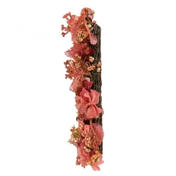 Outlet 16 in. Valentine's Flower Blooms Floral Heart Wreath Wreaths