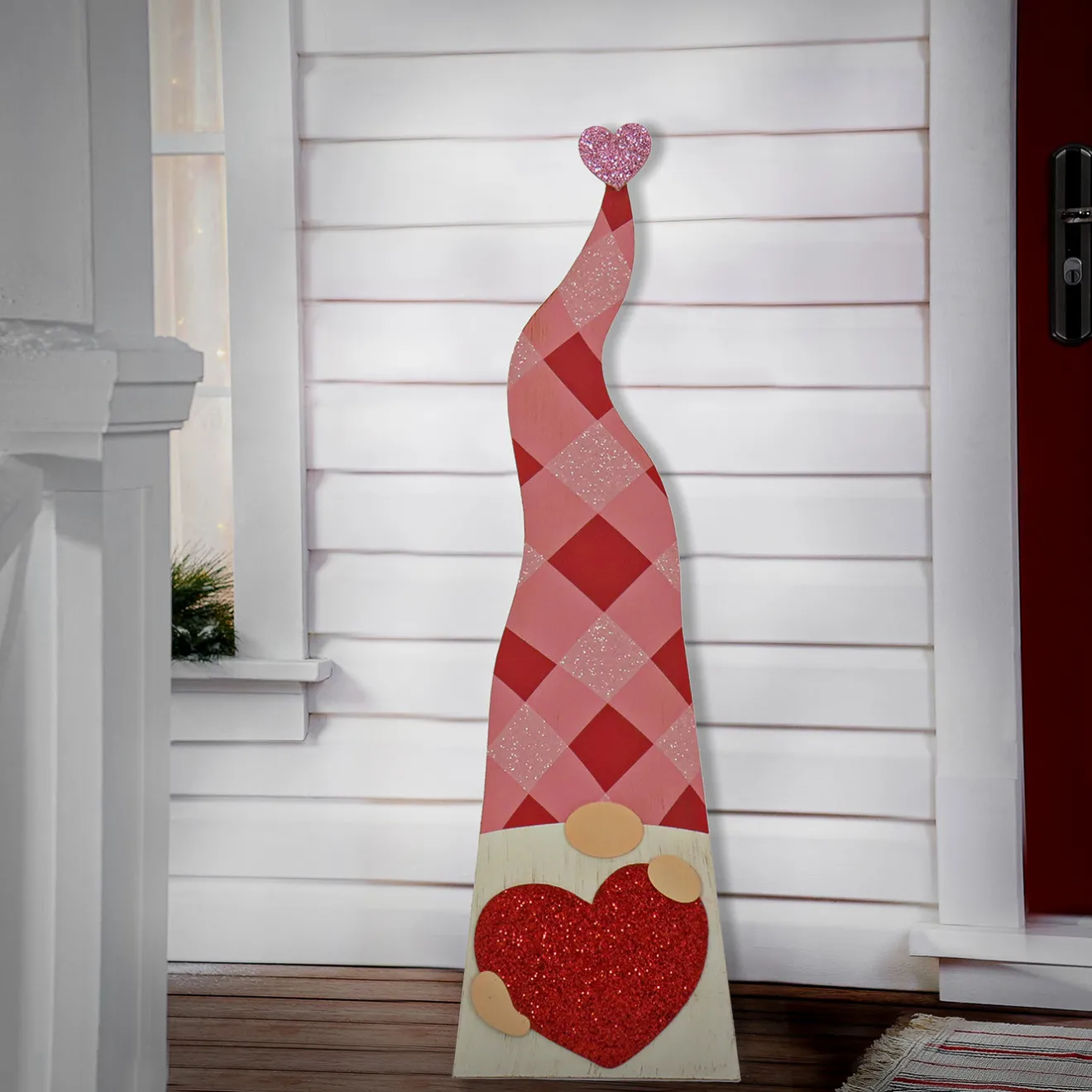 Best 36 in. Valentine's Heart Gnomes Porch Decoration Decorations