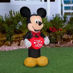 42 in. Valentine's Inflatable Mickey Mouse with LED Lights Inflatable Decorations