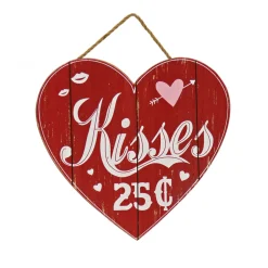 Best 11 in. Valentine's 'Kisses' Wall Decor Decorations