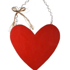 Online 14 in. Valentine's Wooden Heart Hanging Decoration Decorations