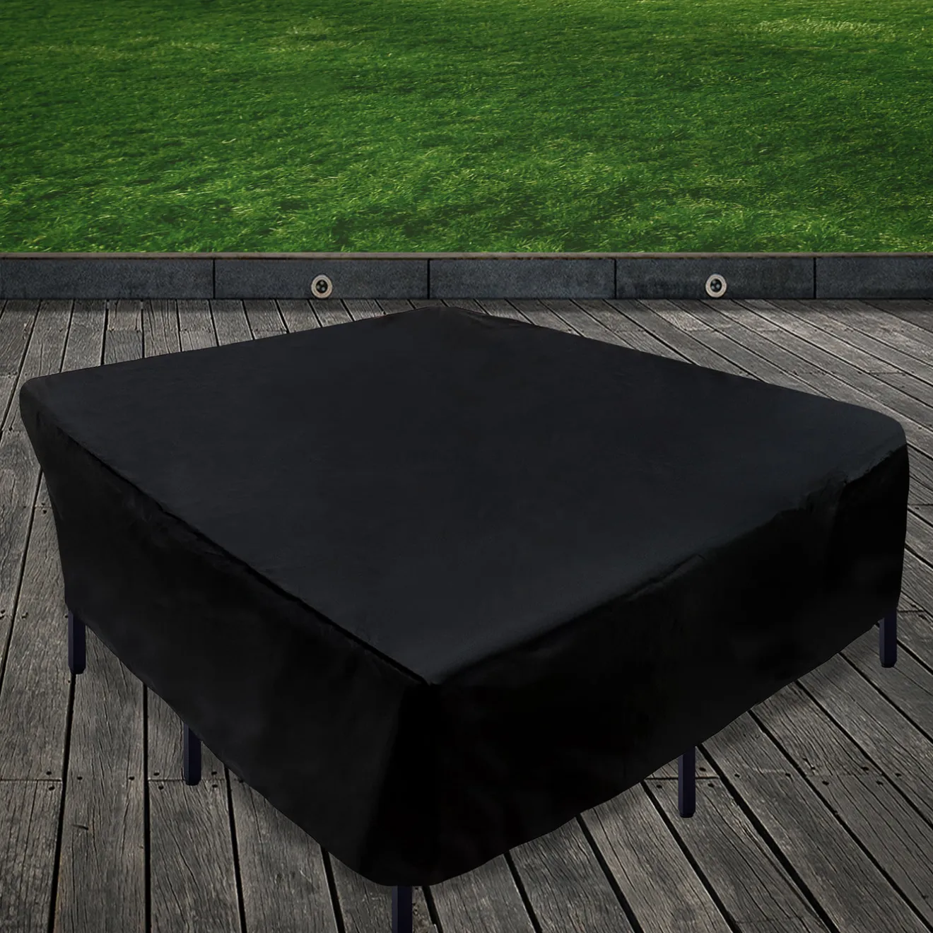 Hot 96 in. Waterproof Patio Furniture Cover with Rope and Metal Buckles Outdoor Decor
