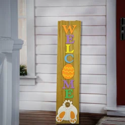 Best 43 in. Welcome Easter Sign Porch Decoration Outdoor Decorations