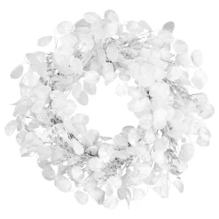 Discount 24 in. Winter Frost White Wreath 21-24 Inch Christmas Wreaths