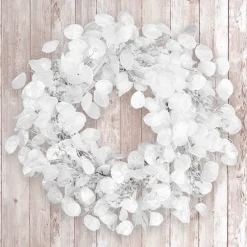 Discount 24 in. Winter Frost White Wreath 21-24 Inch Christmas Wreaths