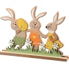 9 in. Wooden Rabbit Trio Table Decoration Table Decorations