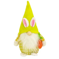 Hot 11 in. Yellow Easter Bunny Gnome Table Decoration Table Decorations