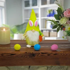 Hot 11 in. Yellow Easter Bunny Gnome Table Decoration Table Decorations