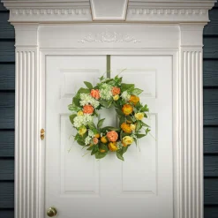 Best 24 in.Spring Wreath with Lemons, Hydrangeas, and Buttercups Wreaths
