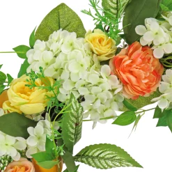 Best 24 in.Spring Wreath with Lemons, Hydrangeas, and Buttercups Wreaths