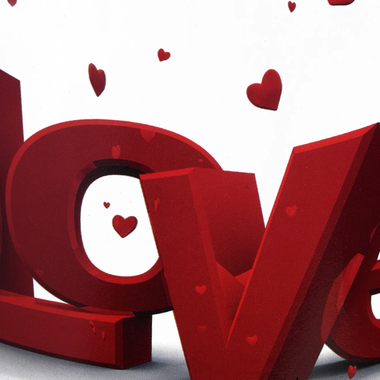 Online 2 Piece Valentine's 'LOVE' Tin Pots Decorated with Red Hearts Decorations