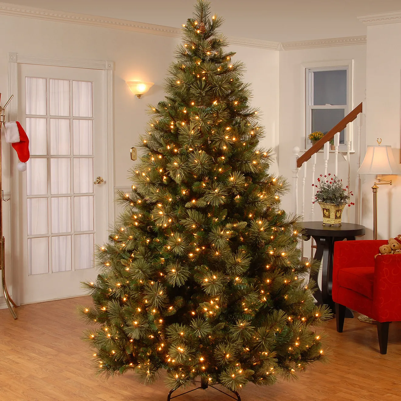 Outlet 9ft. Pre-Lit Carolina Pine Tree with Clear Lights with 900 Clear Lights Full|Pre-Lit