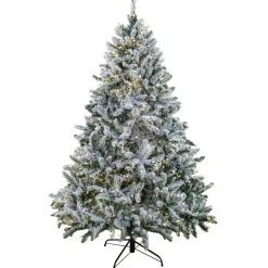 Outlet 9ft. Pre-Lit Snowy Hudson Hinged Tree with PowerConnect Warm White LED Lights Pre-Lit|Full