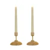 Best HGTV Home Collection Flameless Heritage Candle Pair, Natural Base Decorative Accents