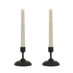 Best HGTV Home Collection Flameless Heritage Candle Pair, Black Base Decorative Accents