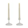 Clearance HGTV Home Collection Flameless Heritage Candle Pair, White Base Decorative Accents