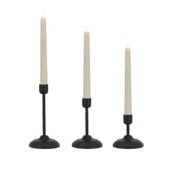 Discount HGTV Home Collection Flameless Heritage Candle Set, Black Base Decorative Accents