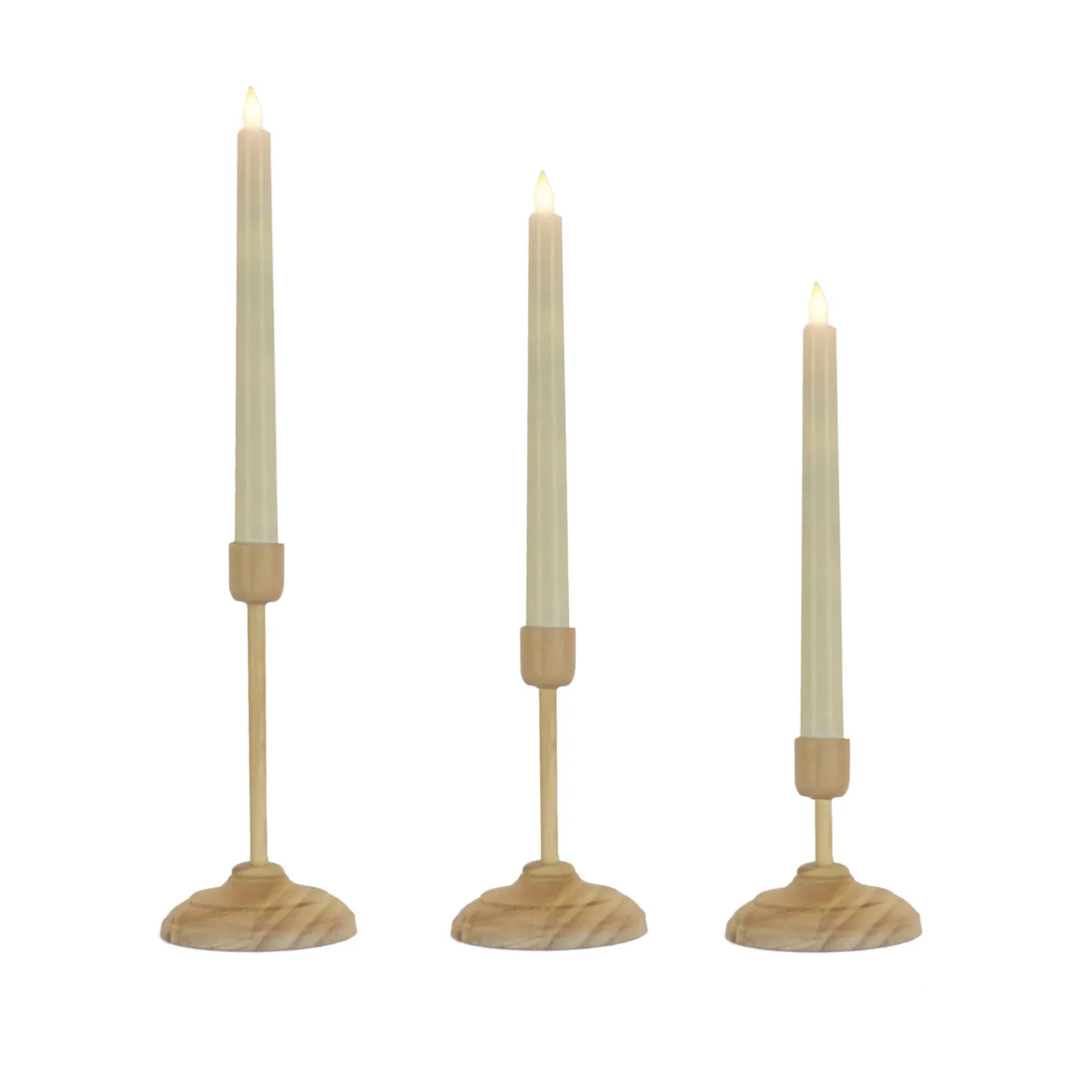 Hot HGTV Home Collection Flameless Heritage Candle Set, Natural Base Decorative Accents