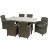 Clearance 7-Piece Antrim Collection All-Weather Wicker Finish Dining Set Patio Furniture