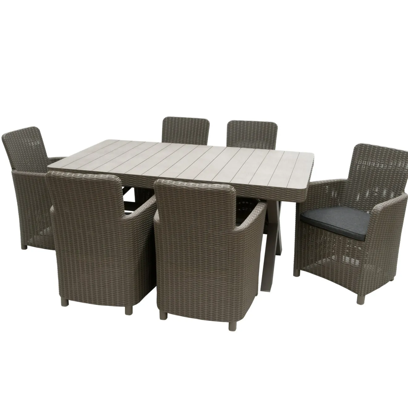 Clearance 7-Piece Antrim Collection All-Weather Wicker Finish Dining Set Patio Furniture